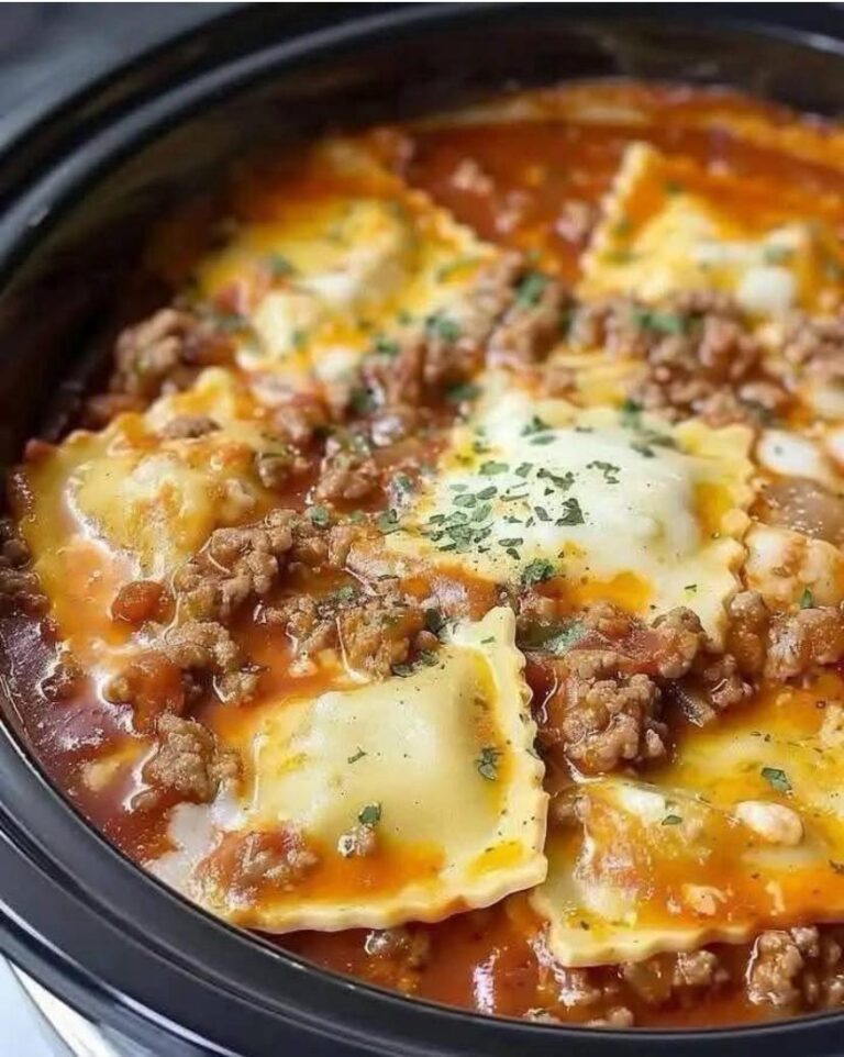 Slow Cooker Ravioli Casserole