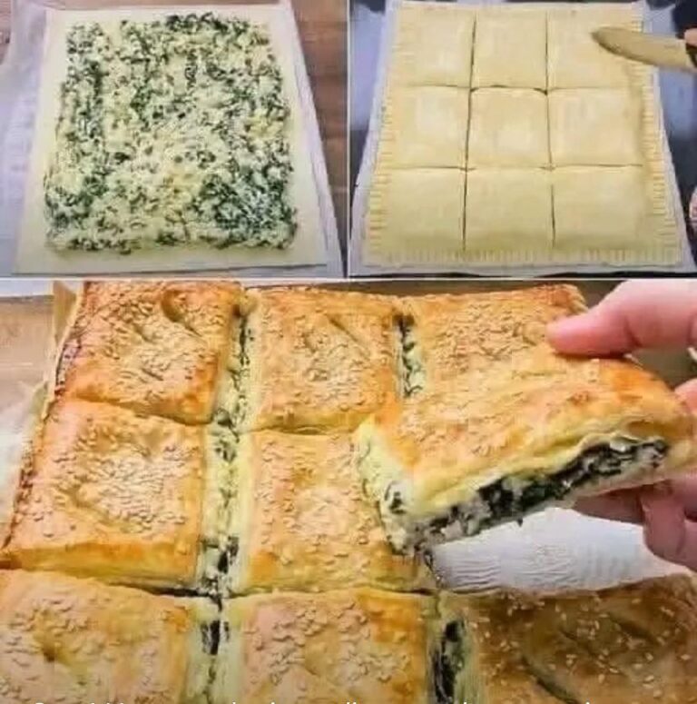 Spinach & Cheese Puff Pastry Pie